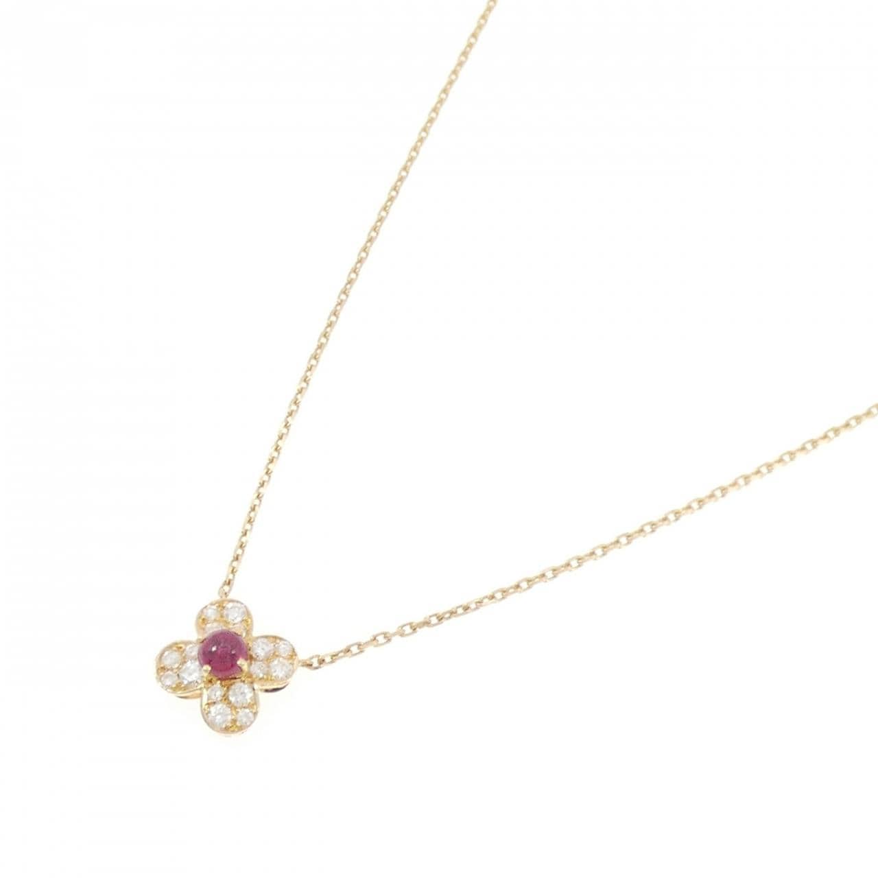 【ヴィンテージ】ヴァンクリーフ&アーペル トレフル スモール ネックレス 0.56CT