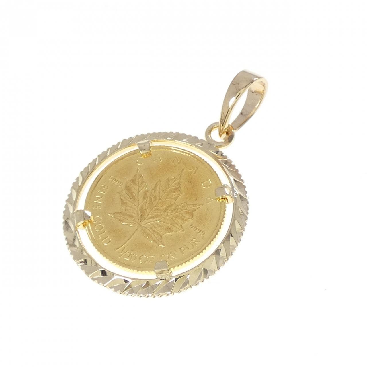 18KYG(枠) コイン ペンダント
