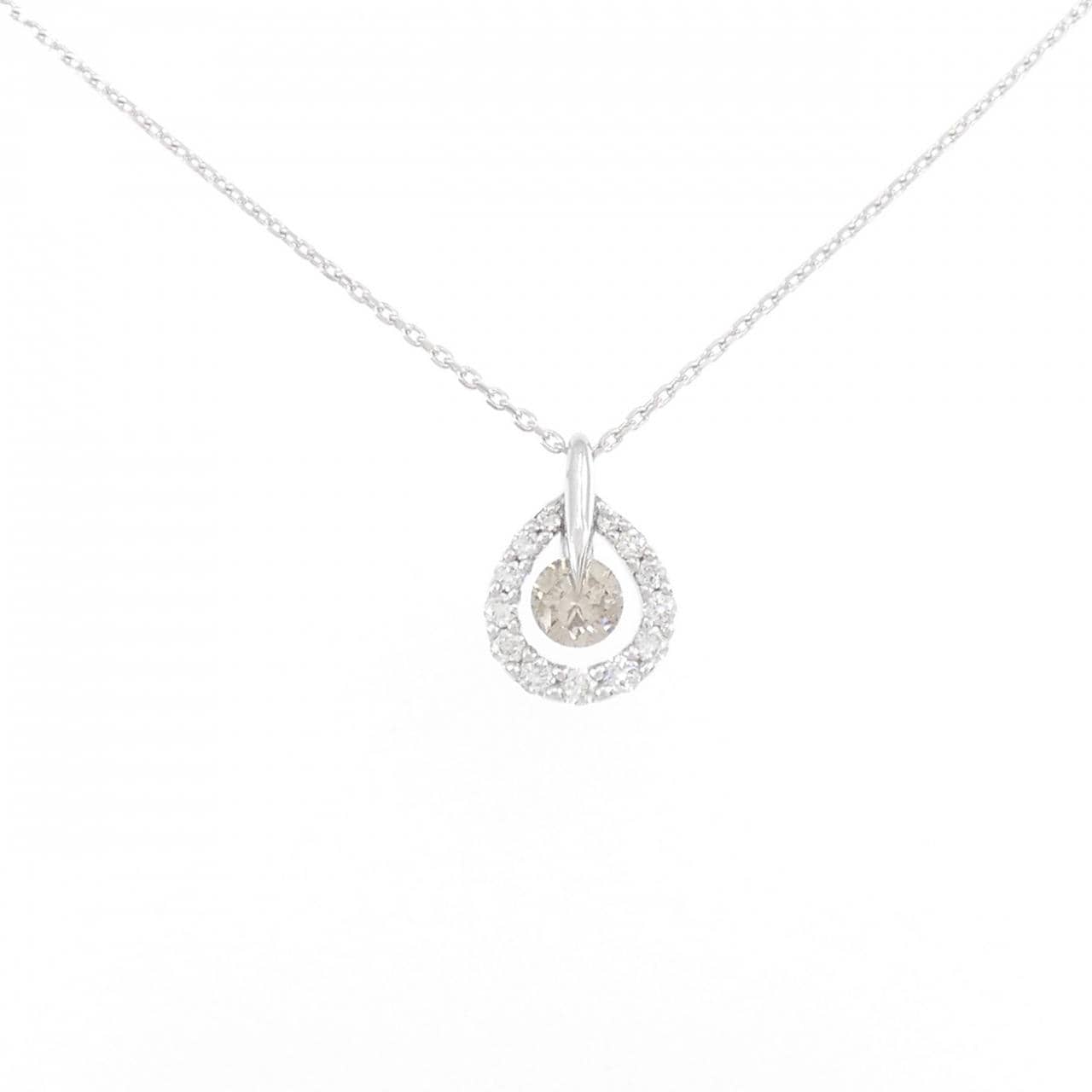 K18WG ダイヤモンド ネックレス 0.20CT