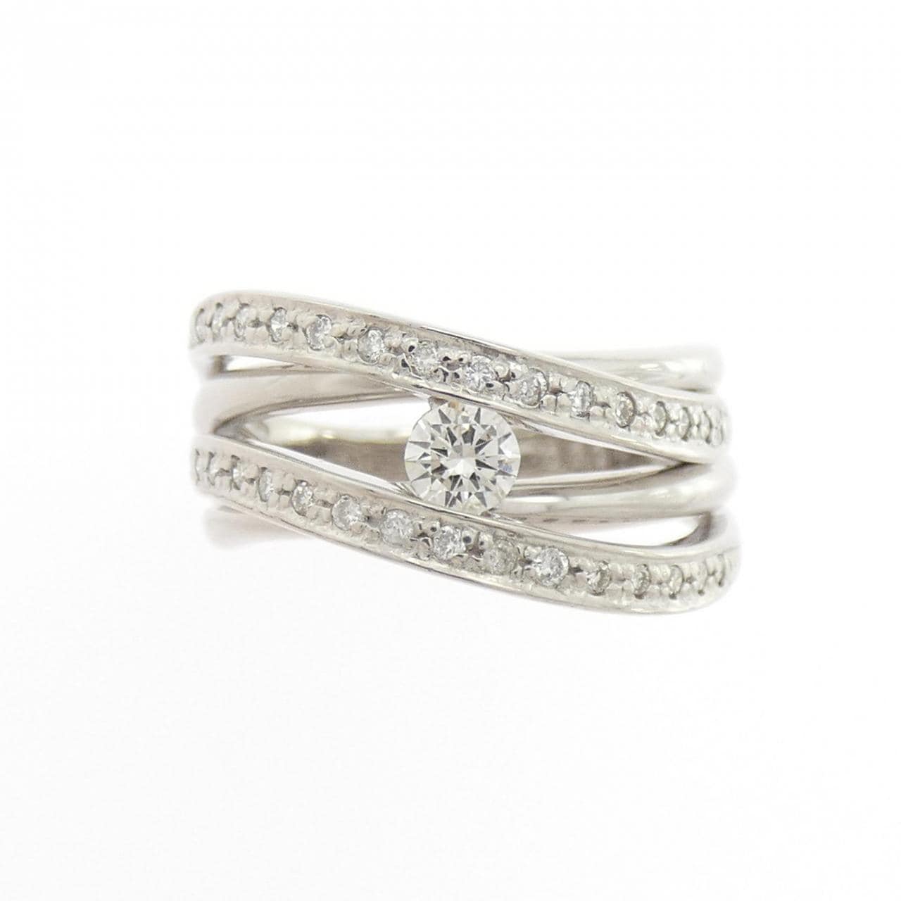 K18WG ダイヤモンド リング 0.30CT