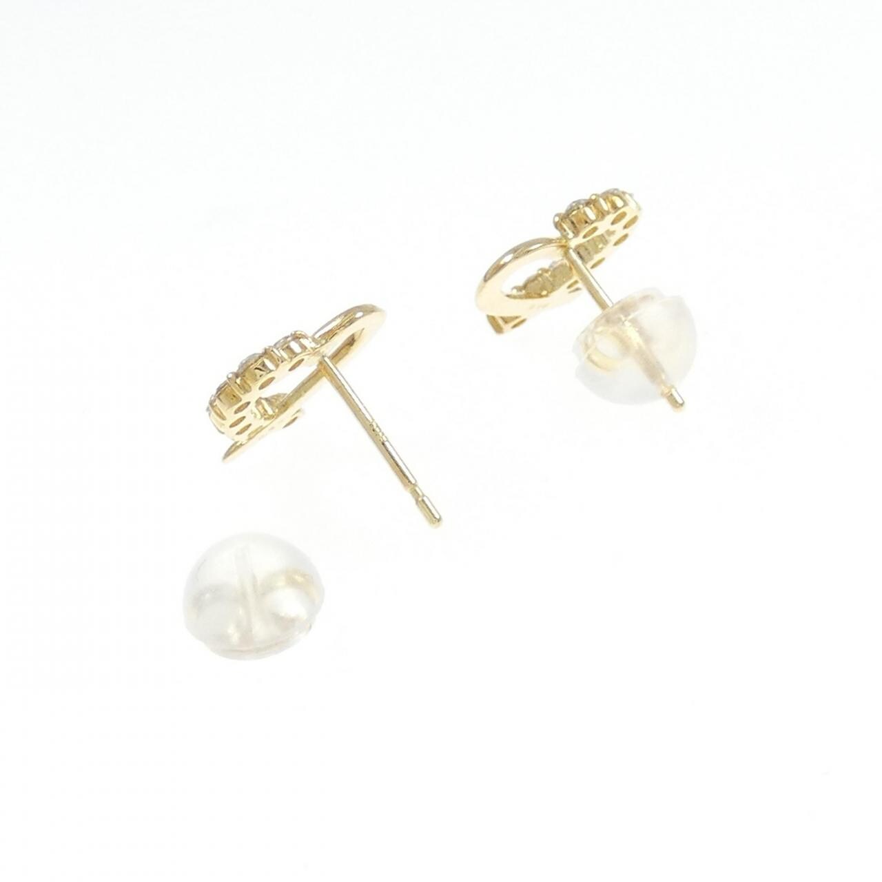 [BRAND NEW] K18YG heart Diamond earrings 0.20CT
