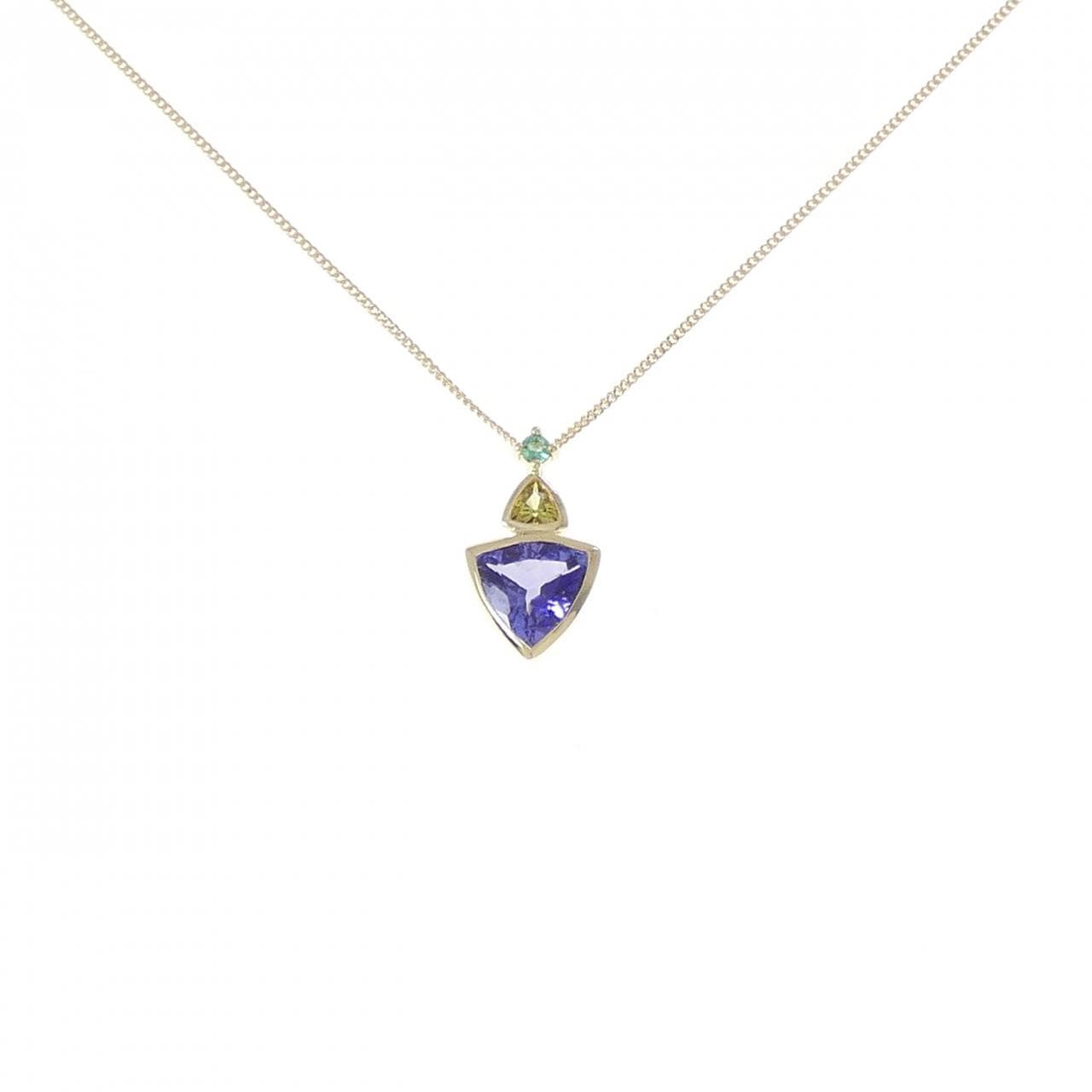 ジーエスティービー カラーストーン ネックレス