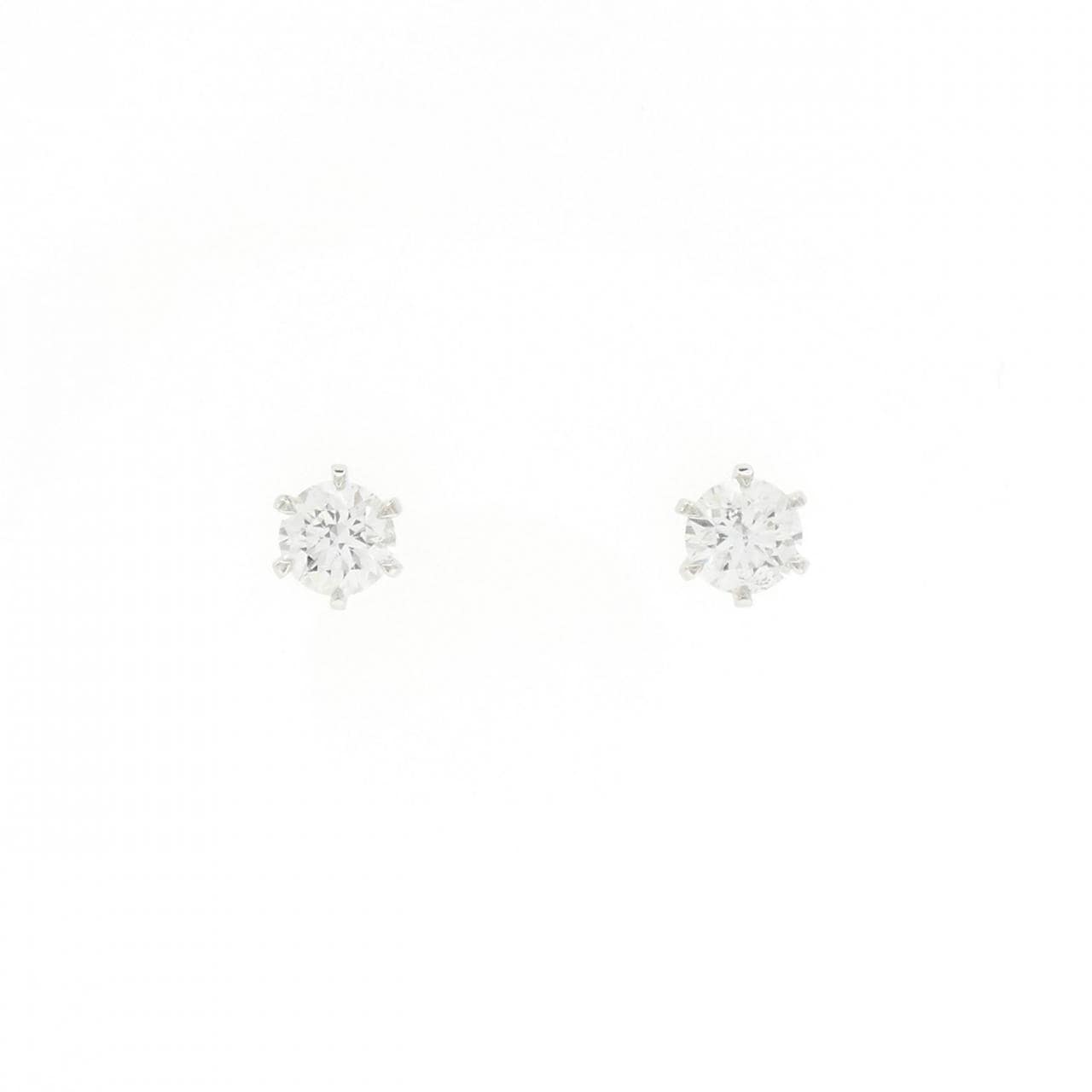 【リメイク】PT900/ST ダイヤモンド ピアス 0.304CT 0.326CT F SI2 3EXT-EXT H&C