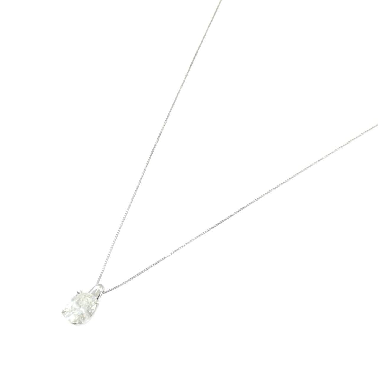 PT850 ダイヤモンド ネックレス 1.168CT J SI1 オーバルカット