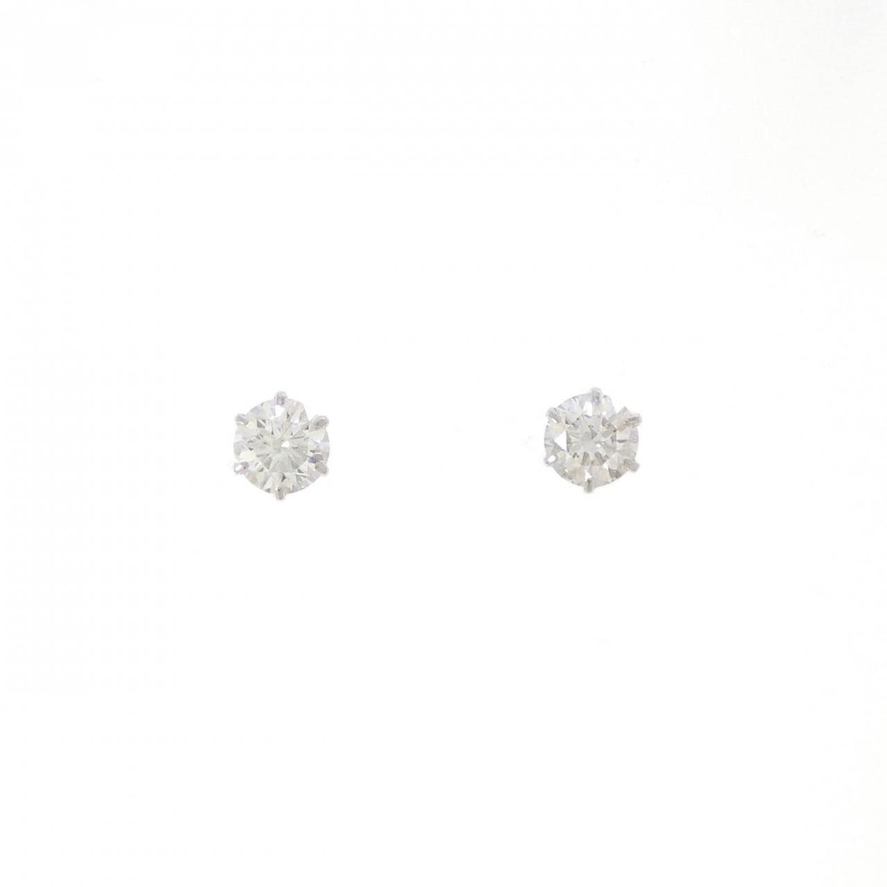 PT900 ダイヤモンド ピアス 0.401CT 0.412CT J SI1-2 VG