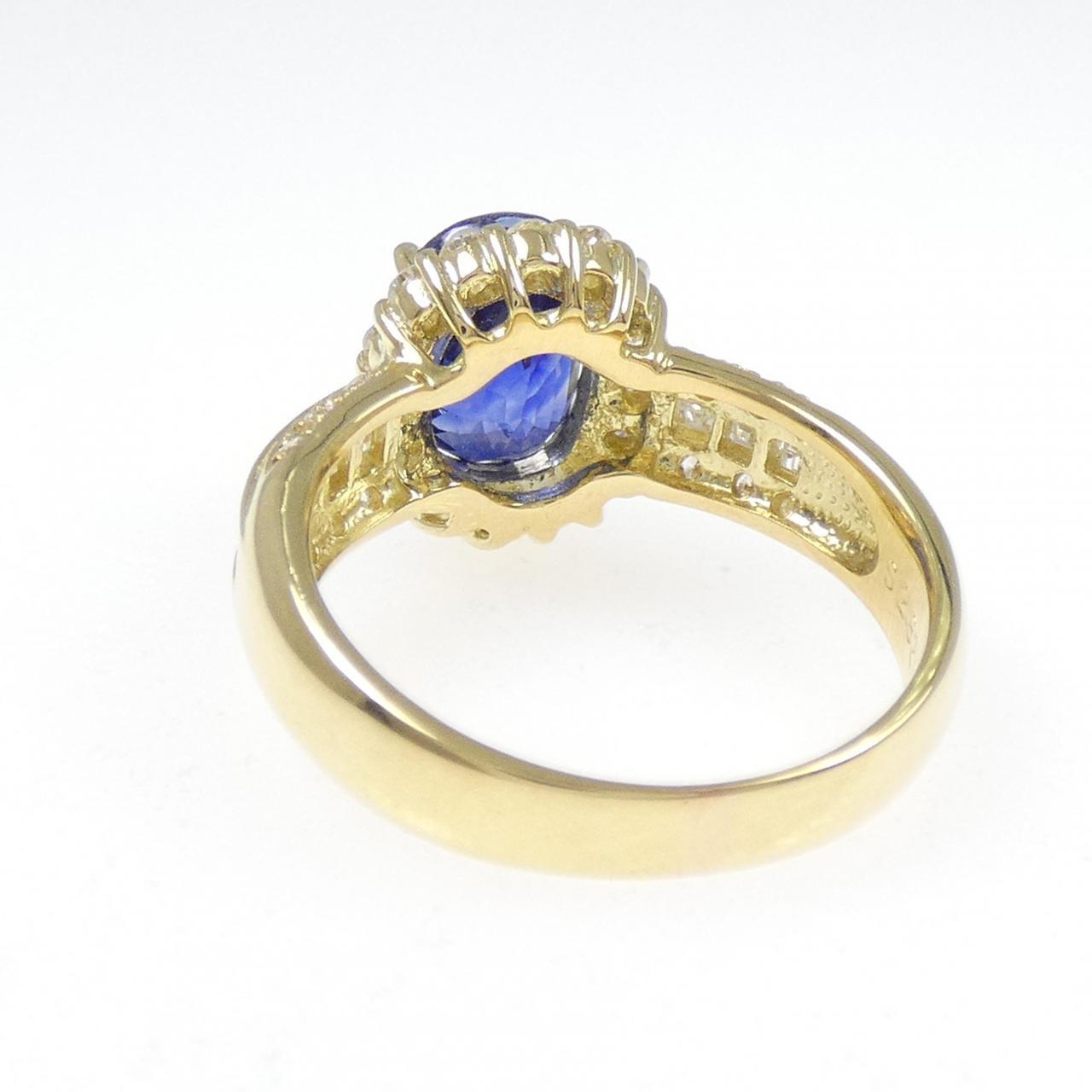 K18YG サファイヤ リング 2.82CT