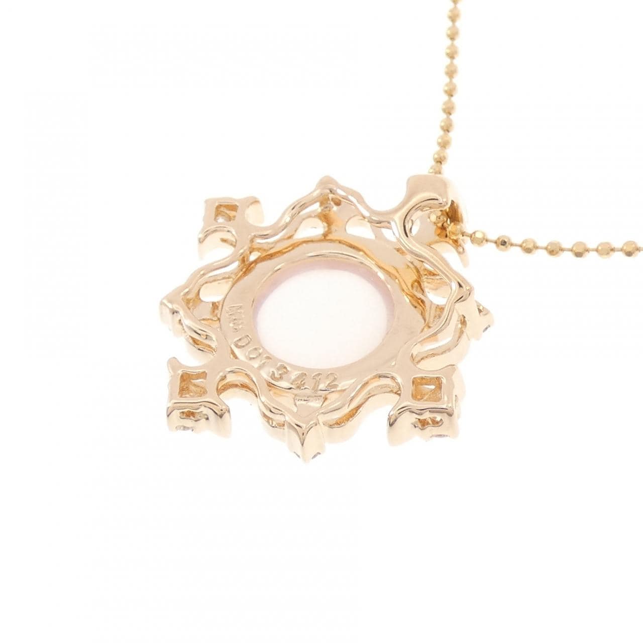 K18PG ローズクオーツ ネックレス 4.12CT