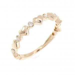 K18PG ハート ダイヤモンド リング 0.06CT