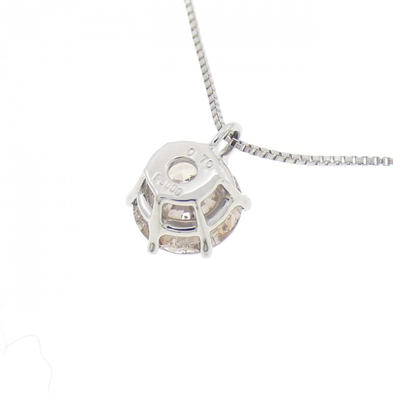 PT900/PT850 ソリティア ダイヤモンド ネックレス 0.70CT