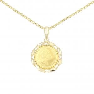K18YG/750YG(枠) コイン ネックレス