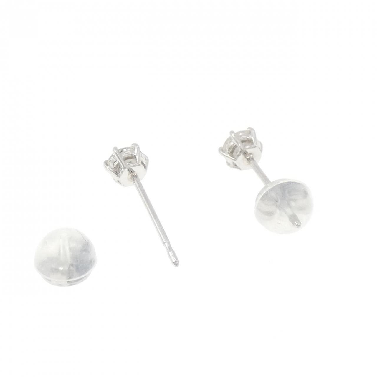PT900 ソリティア ダイヤモンド ピアス 0.40CT
