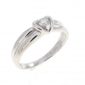 K18WG ハート ダイヤモンド リング 0.07CT