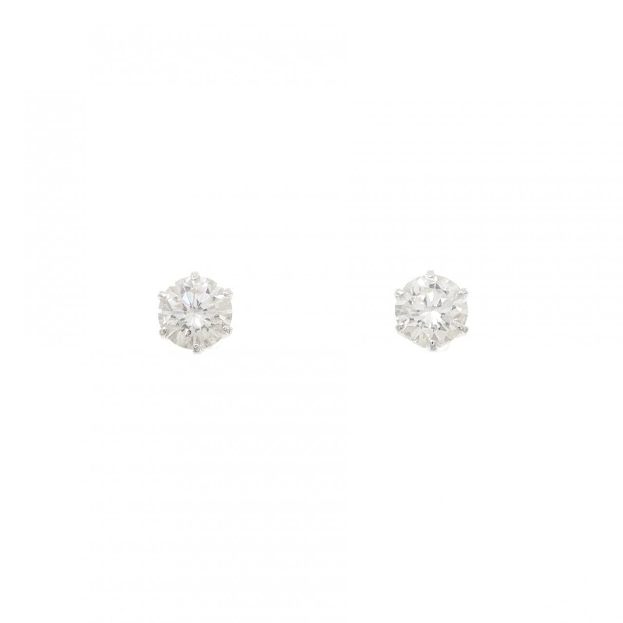 PT900 ソリティア ダイヤモンド ピアス 0.620CT