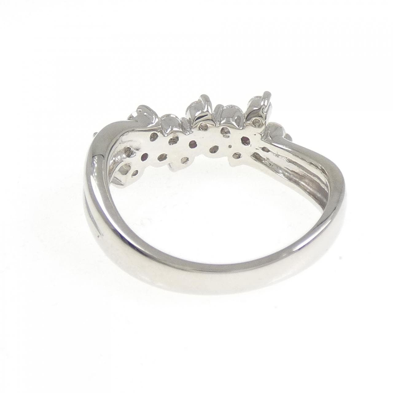 PT900 フラワー ルビー リング 0.08CT