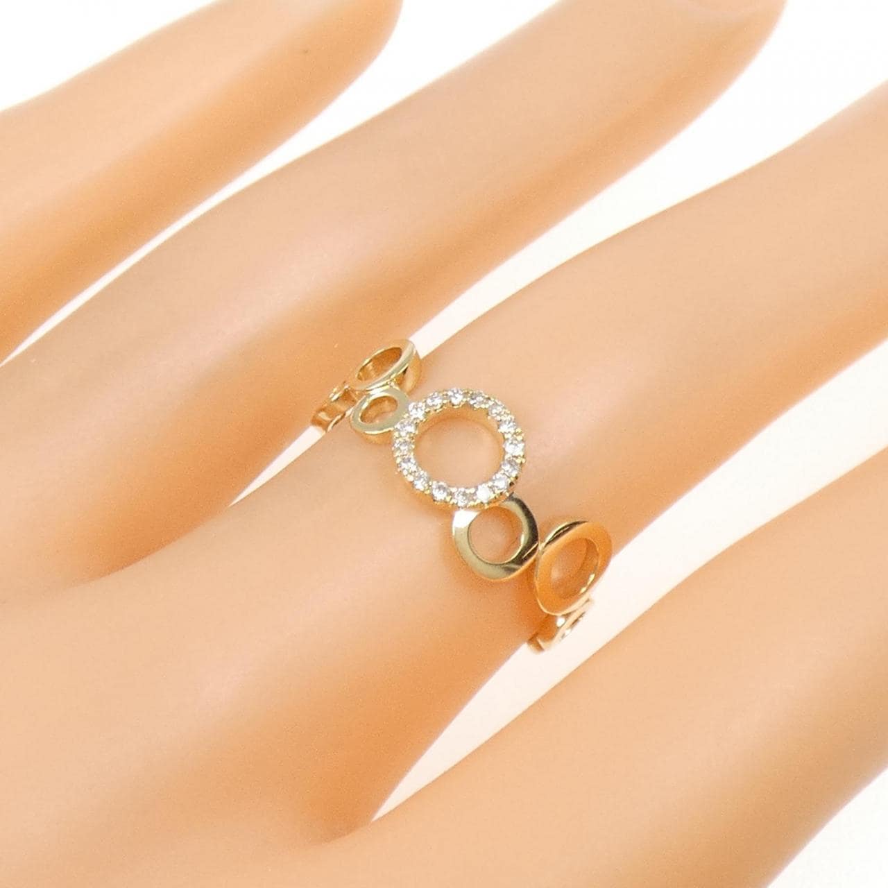 K18YG Diamond ring
