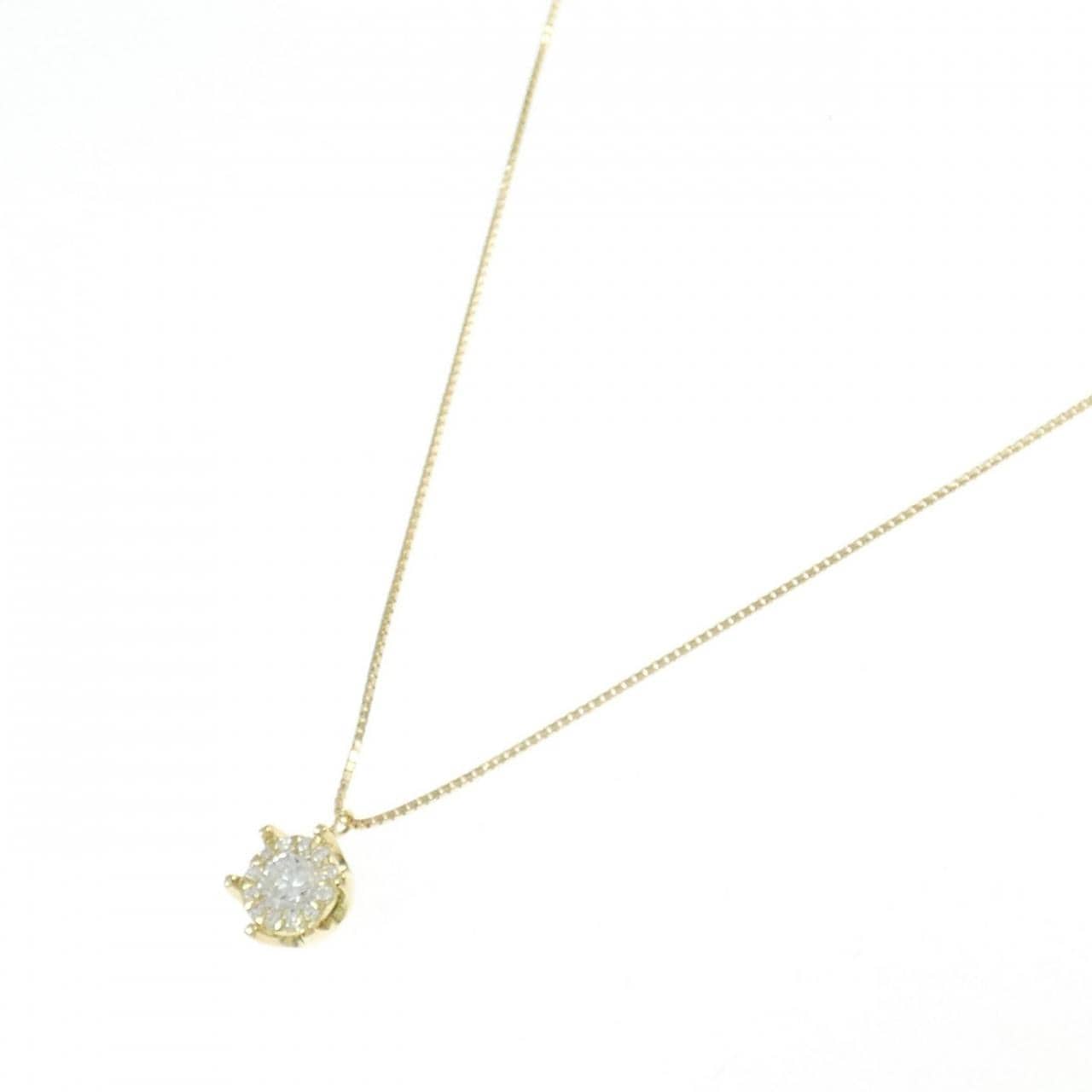 [BRAND NEW] K18YG Diamond Necklace 0.341CT H SI2 Good