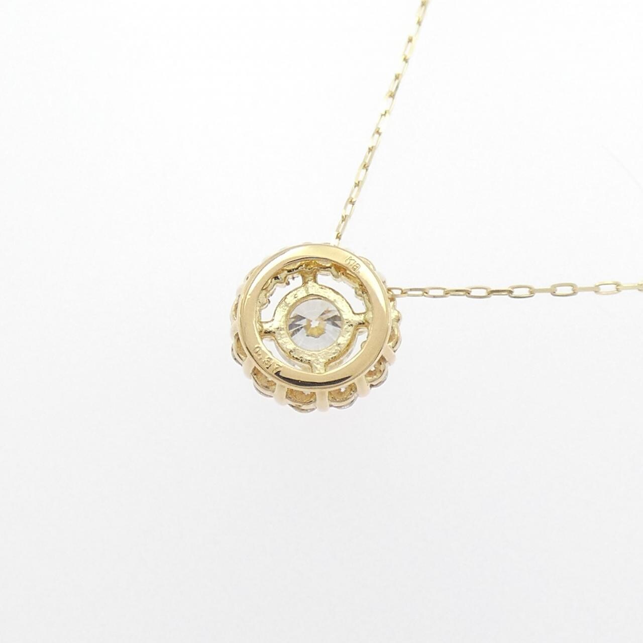 【再加工款】K18YG钻石项链 0.37克拉