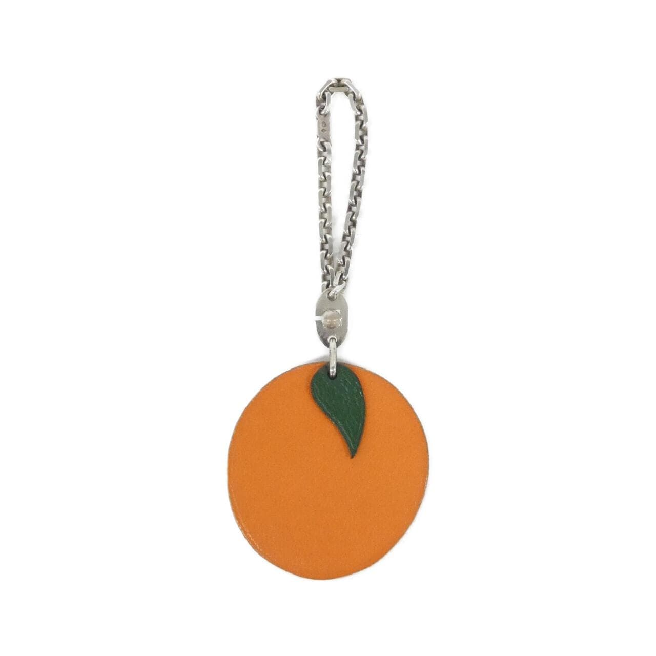 HERMES Orange Fruit Porte Cle Keychain 027888CS