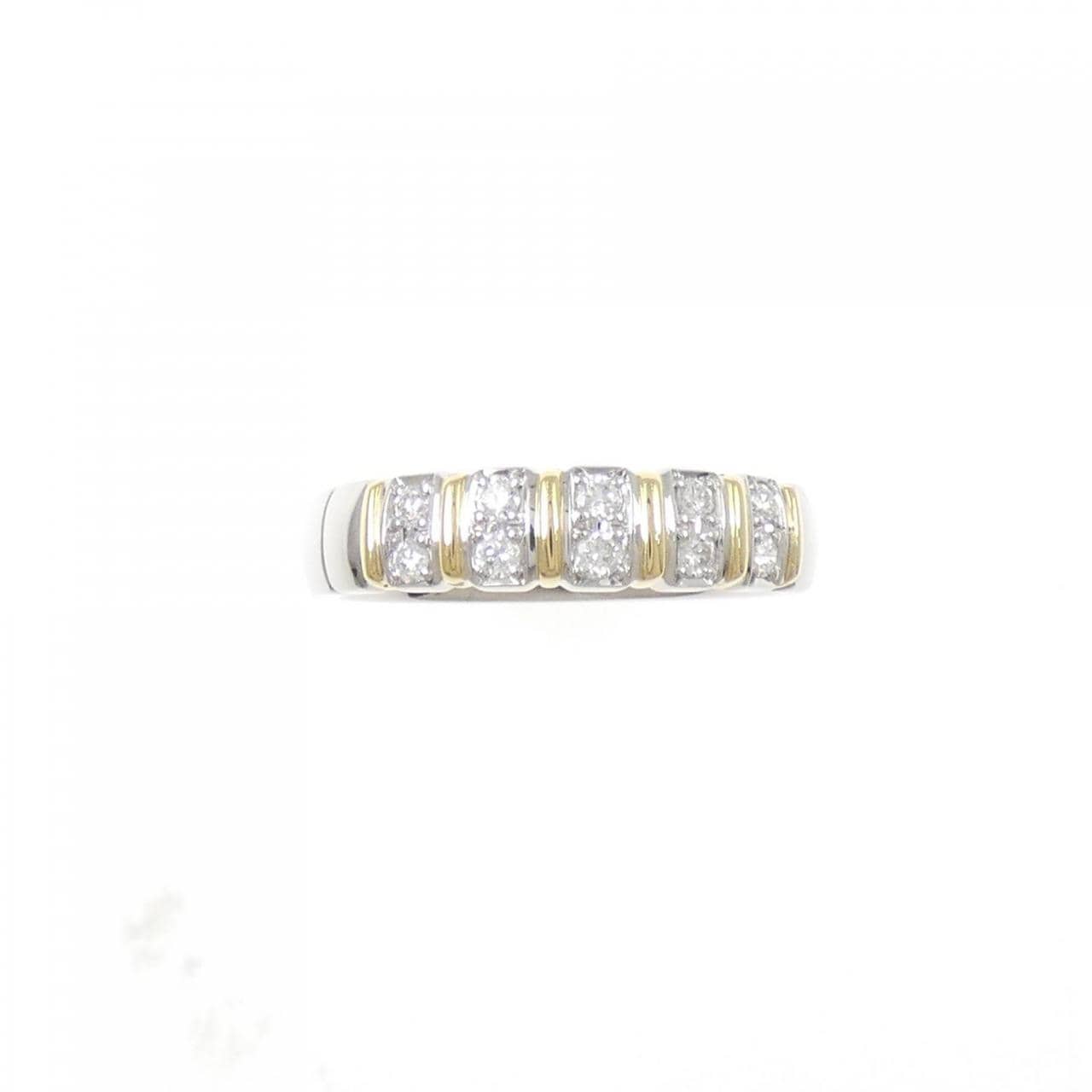 PT950/K18YG ダイヤモンド リング 0.20CT
