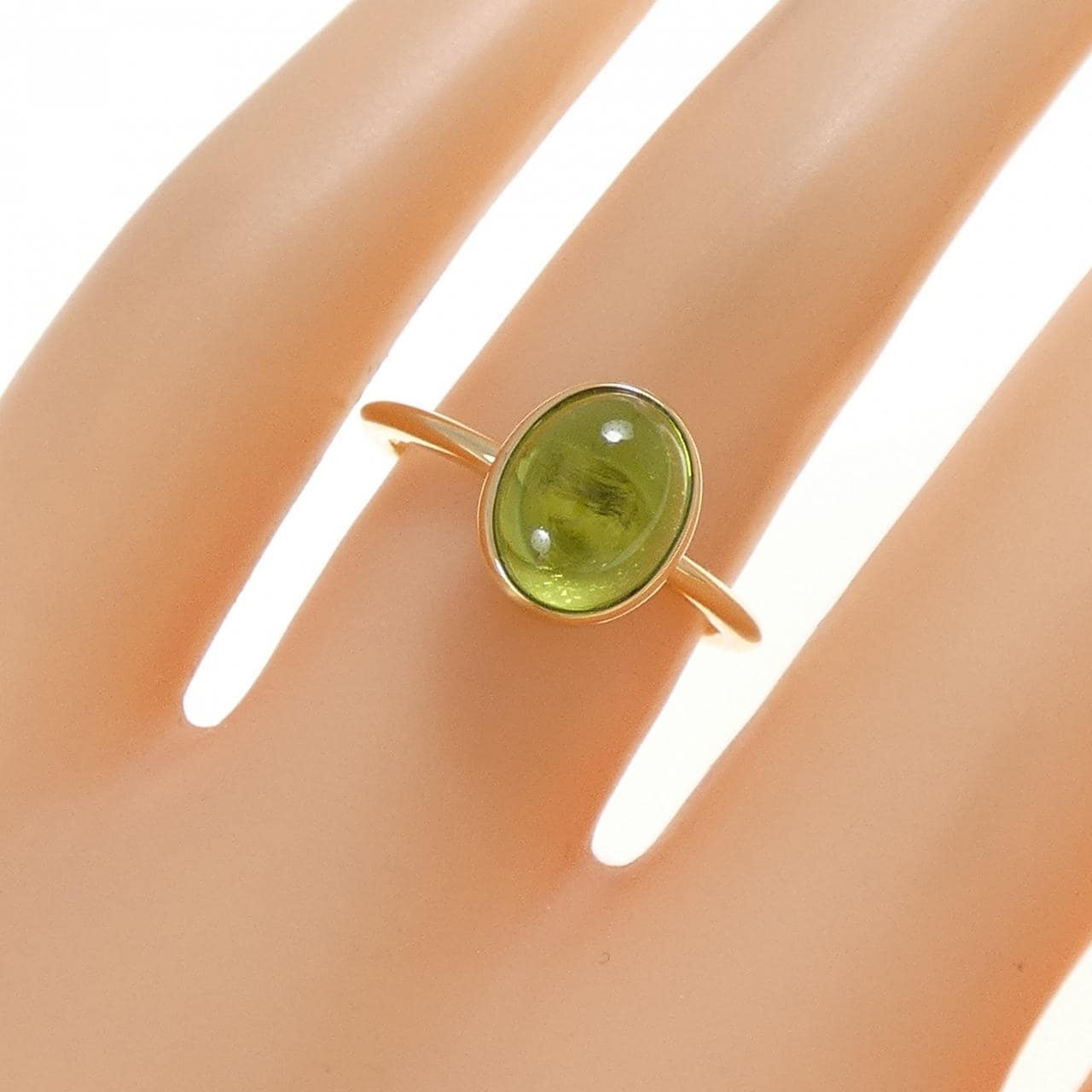 K18YG ペリドット リング