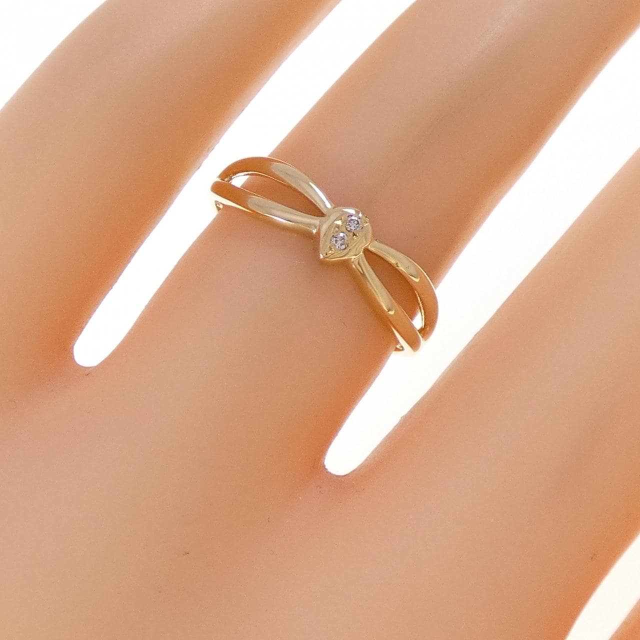 K18YG ダイヤモンド リング 0.02CT