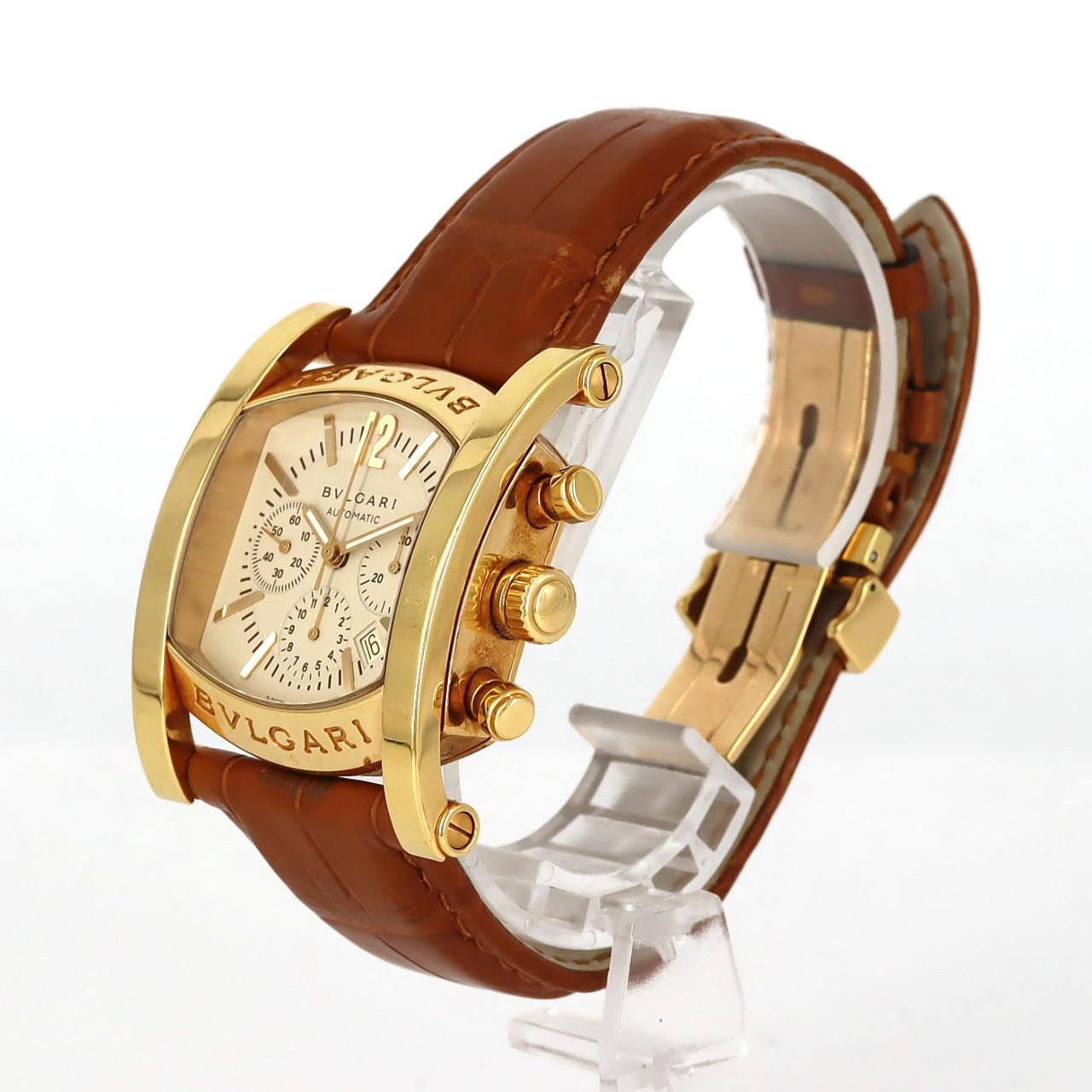 【ノーメンテナンス還元価格】ブルガリ アショーマクロノ YG AA44GCH/AA44C13GLDCH/AT YG 自動巻