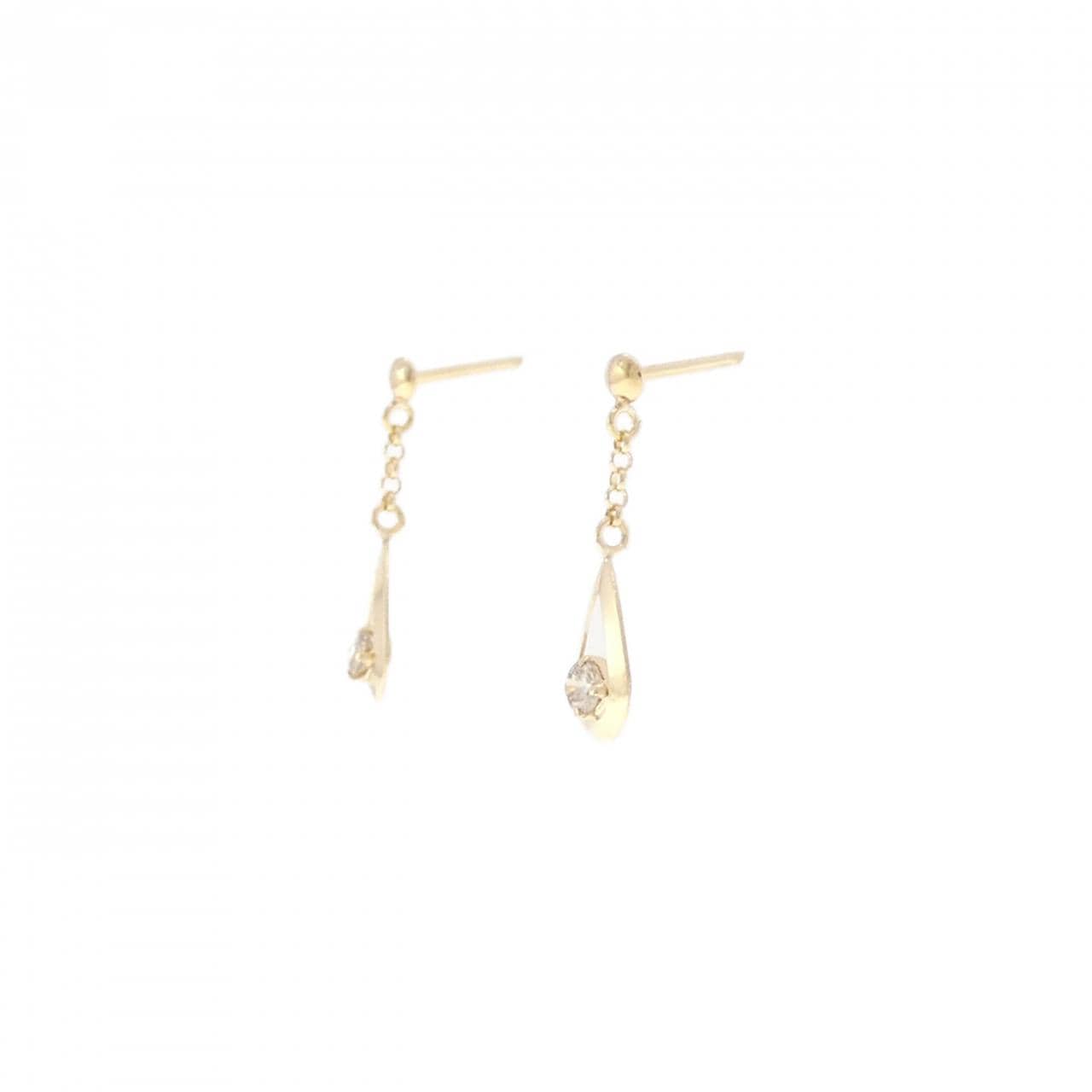K18YG ダイヤモンド ピアス 0.08CT
