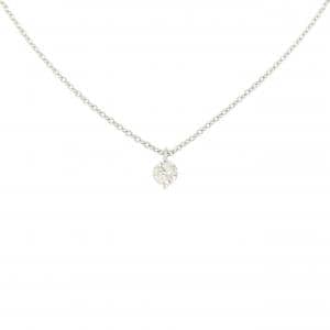 PT900/PT850 ソリティア ダイヤモンド ネックレス 0.12CT