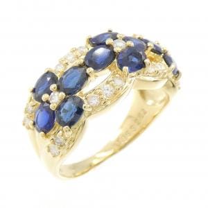 K18YG サファイヤ リング 2.62CT
