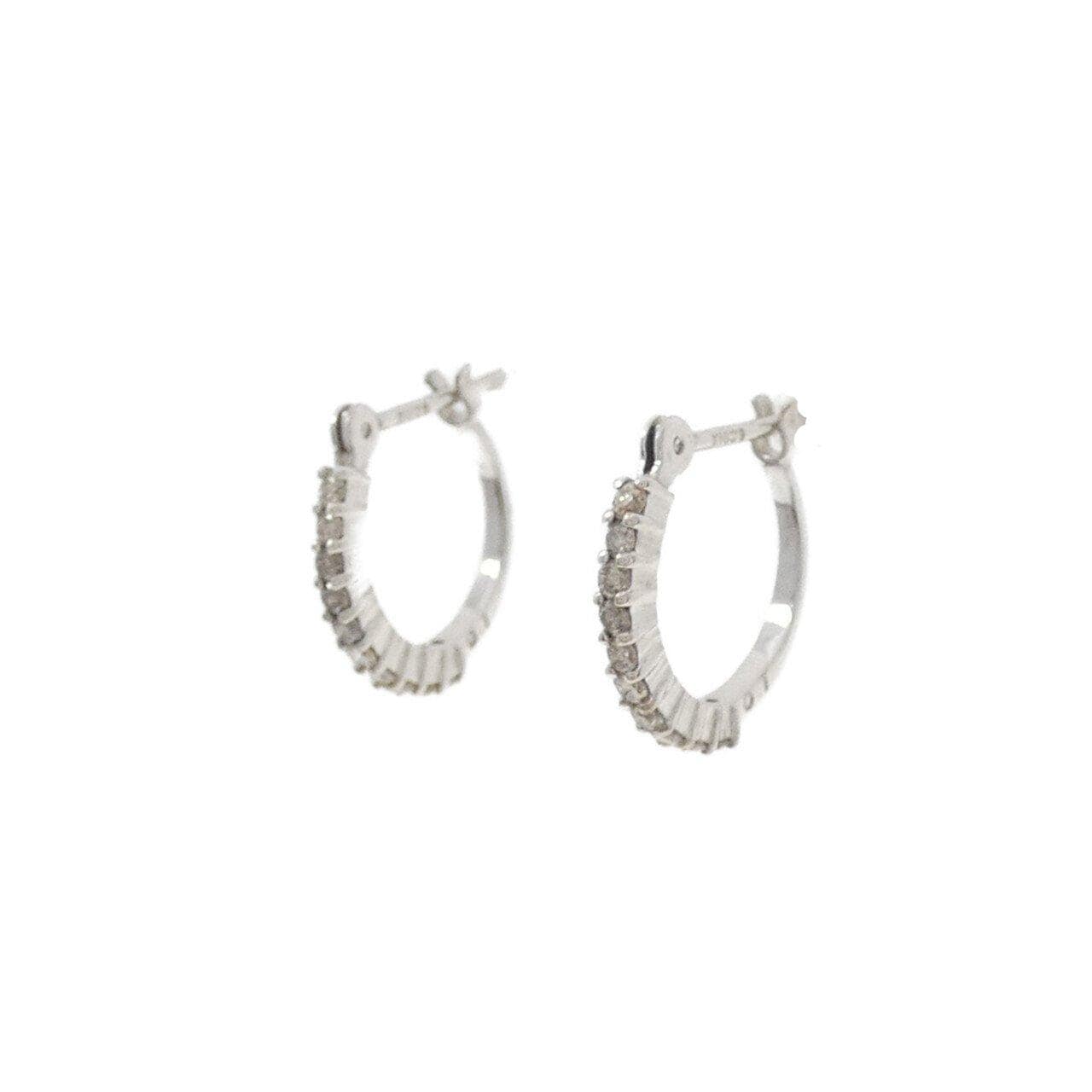 K18WG ダイヤモンド ピアス 0.2CT