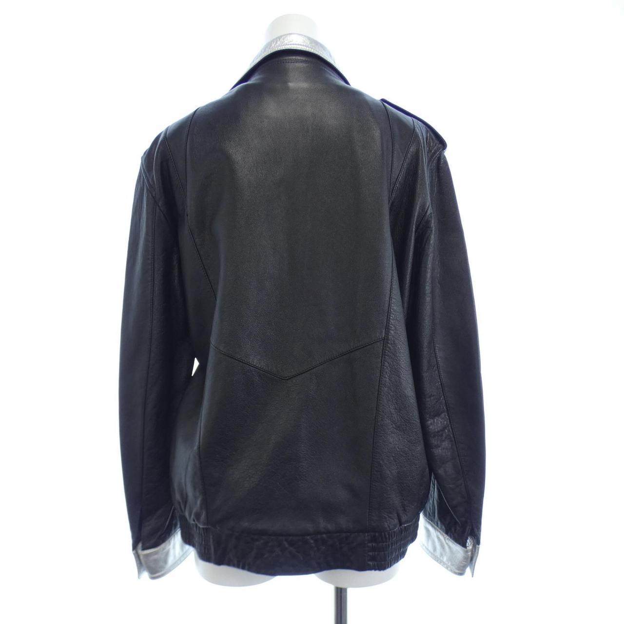 SAINT LAURENT SAINT LAURENT 皮革騎士夾克