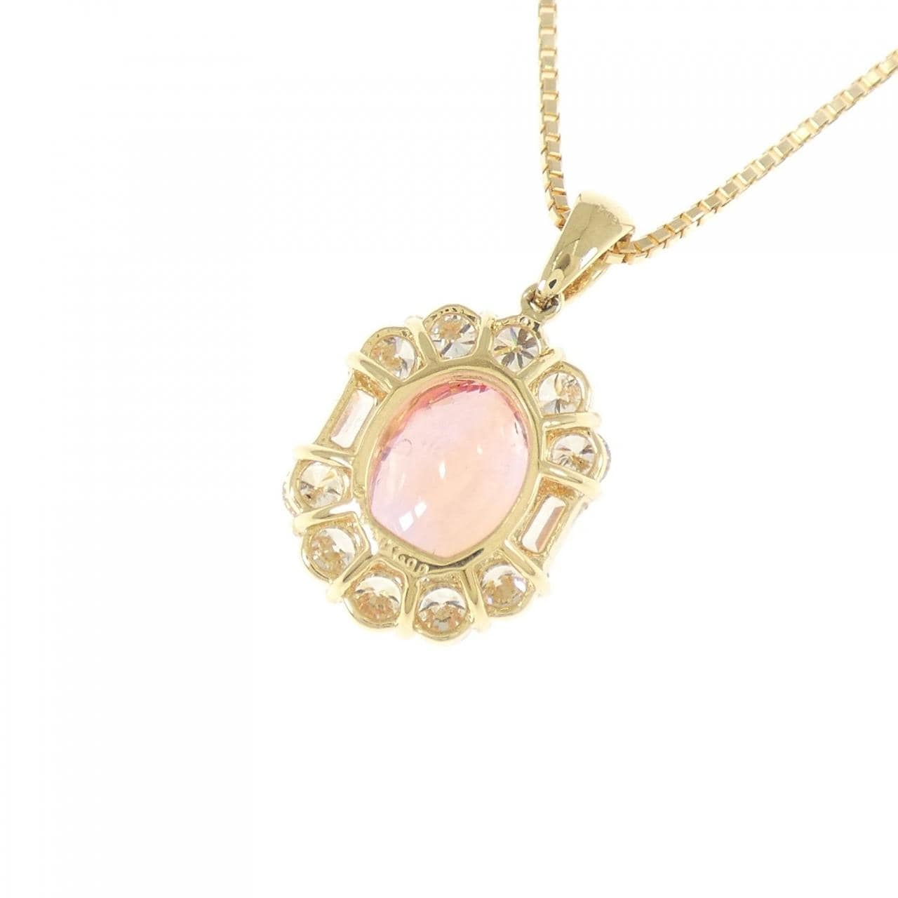 【リメイク】K18YG パパラチアサファイヤ ネックレス 2.88CT スリランカ産
