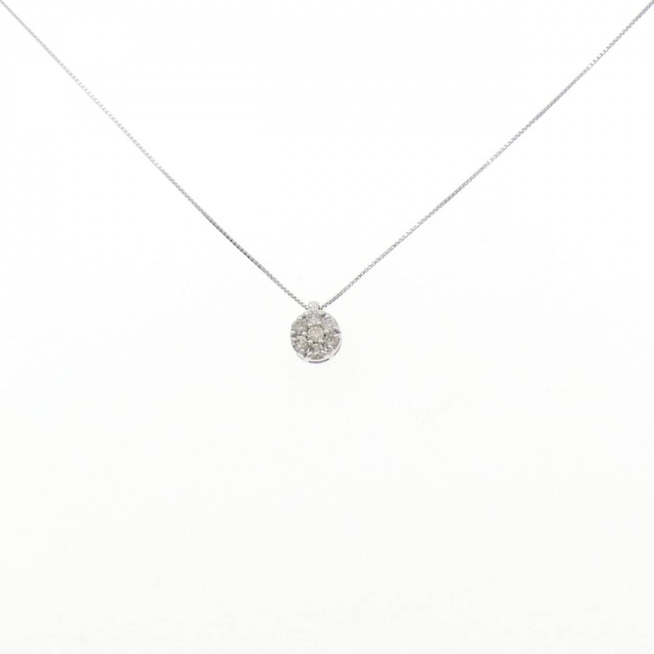 K14WG/K10WG ダイヤモンド ネックレス 0.20CT