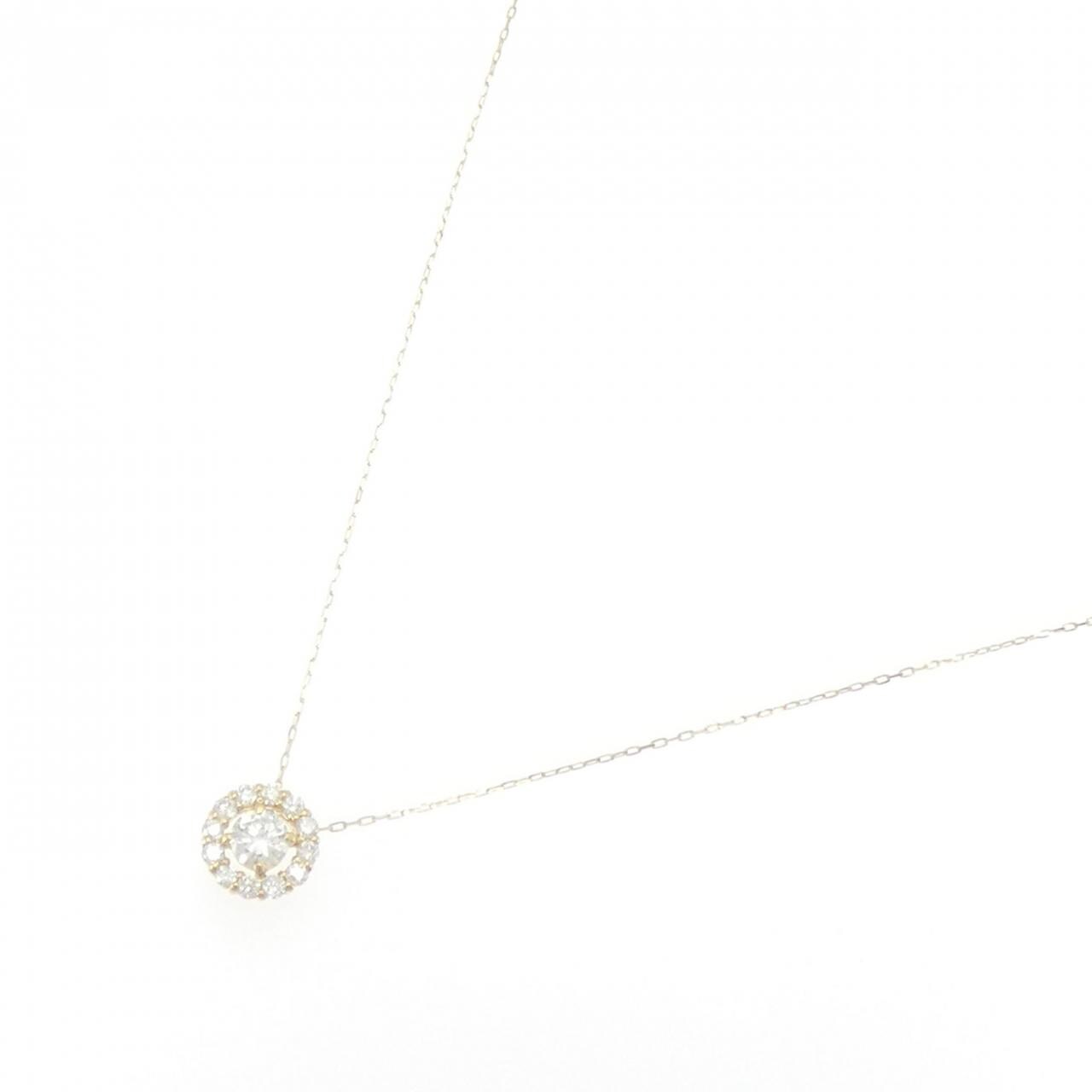 【リメイク】K18YG ダイヤモンド ネックレス 0.37CT