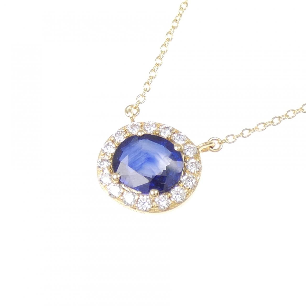 【新品】K18YG サファイヤ ネックレス 1.05CT