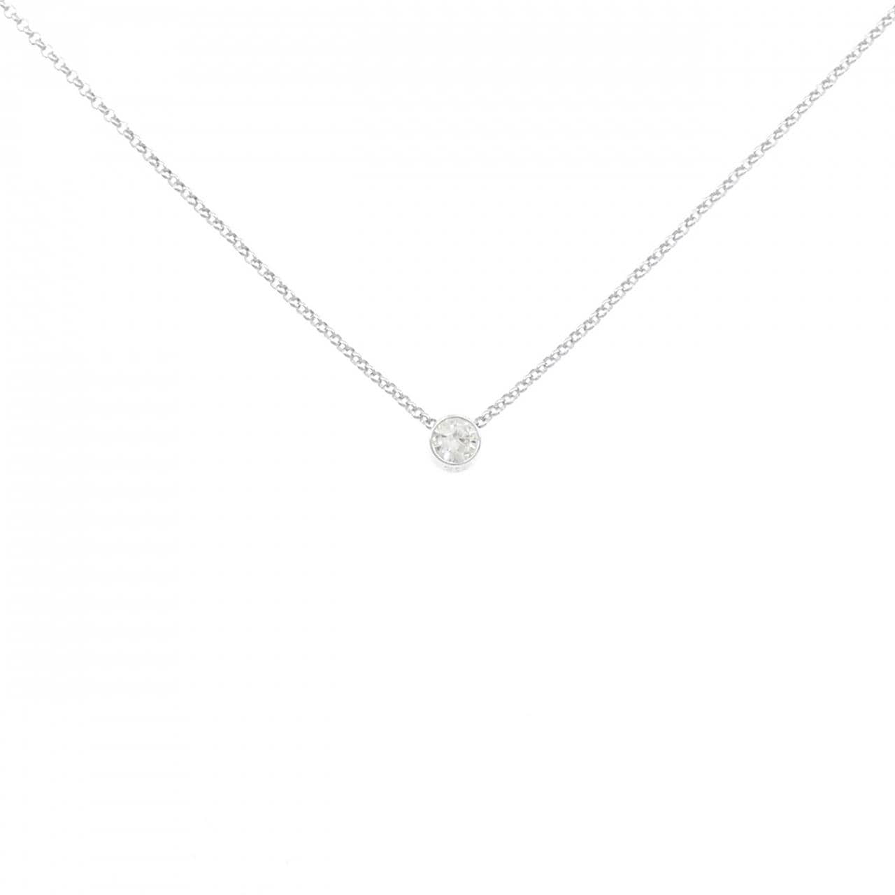 PT900/PT850 ソリティア ダイヤモンド ネックレス 0.12CT