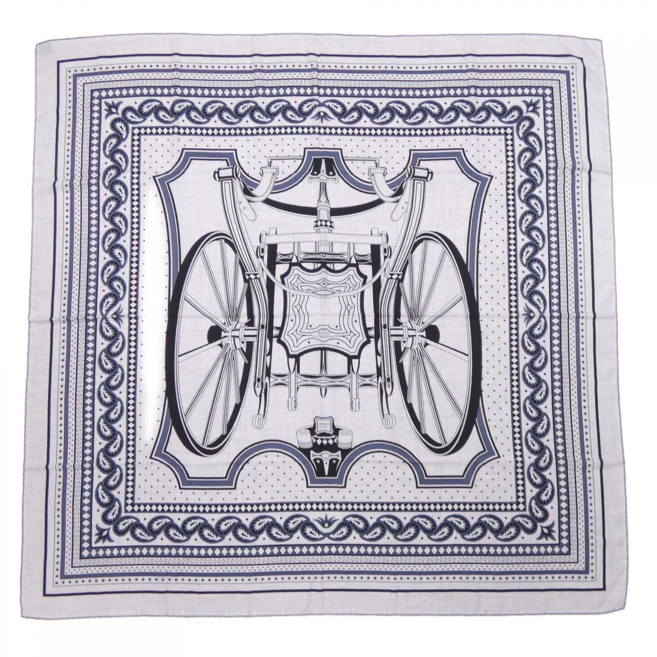 エルメス HERMES LES ROUES DE PHAETON BANDANA H244170S カレジェアン140 ショール