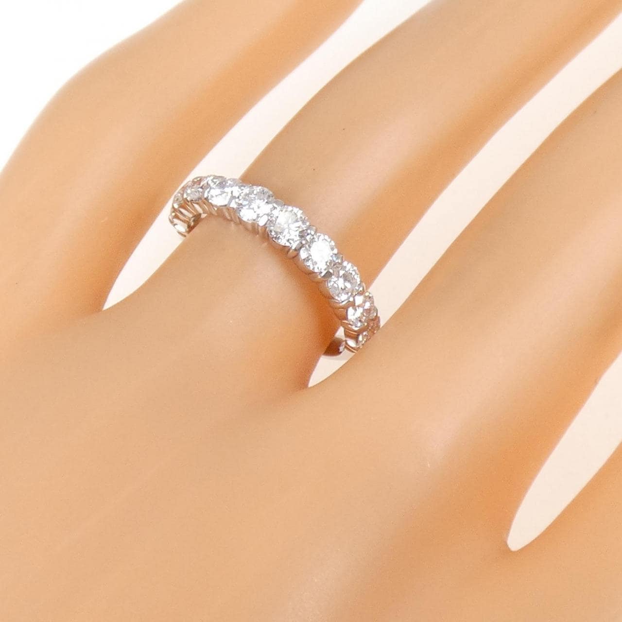 PT900 ハーフエタニティ ダイヤモンド リング 1.00CT