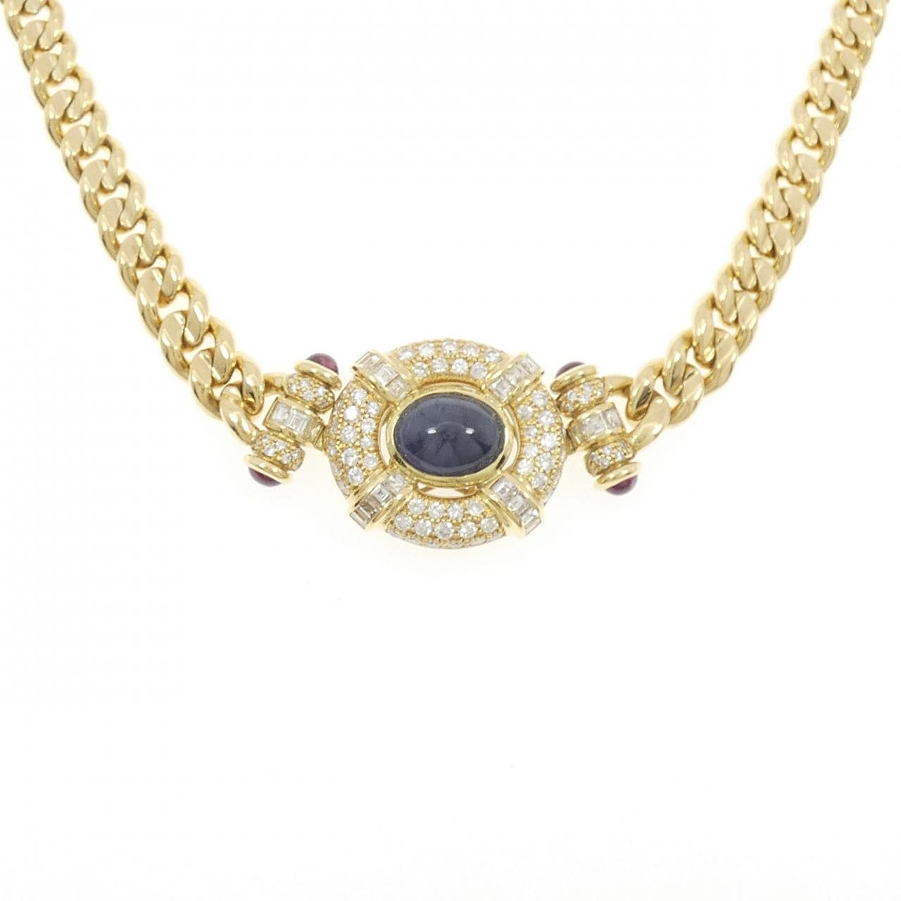 750YG サファイヤ ネックレス