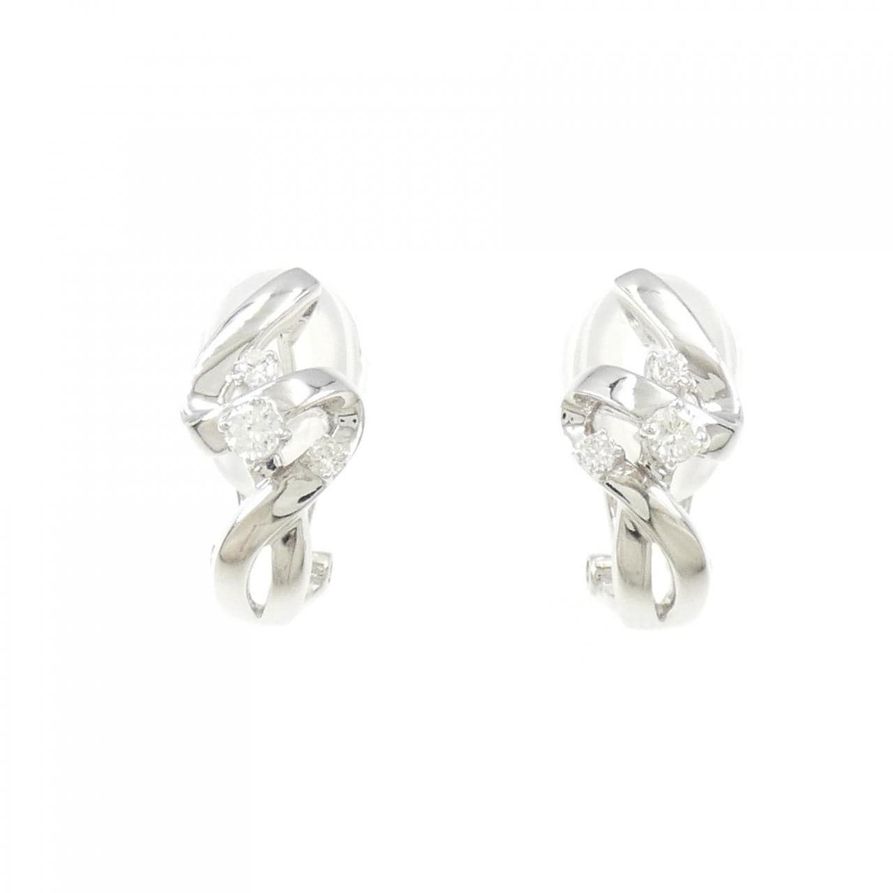 750WG Diamond earrings 0.24CT
