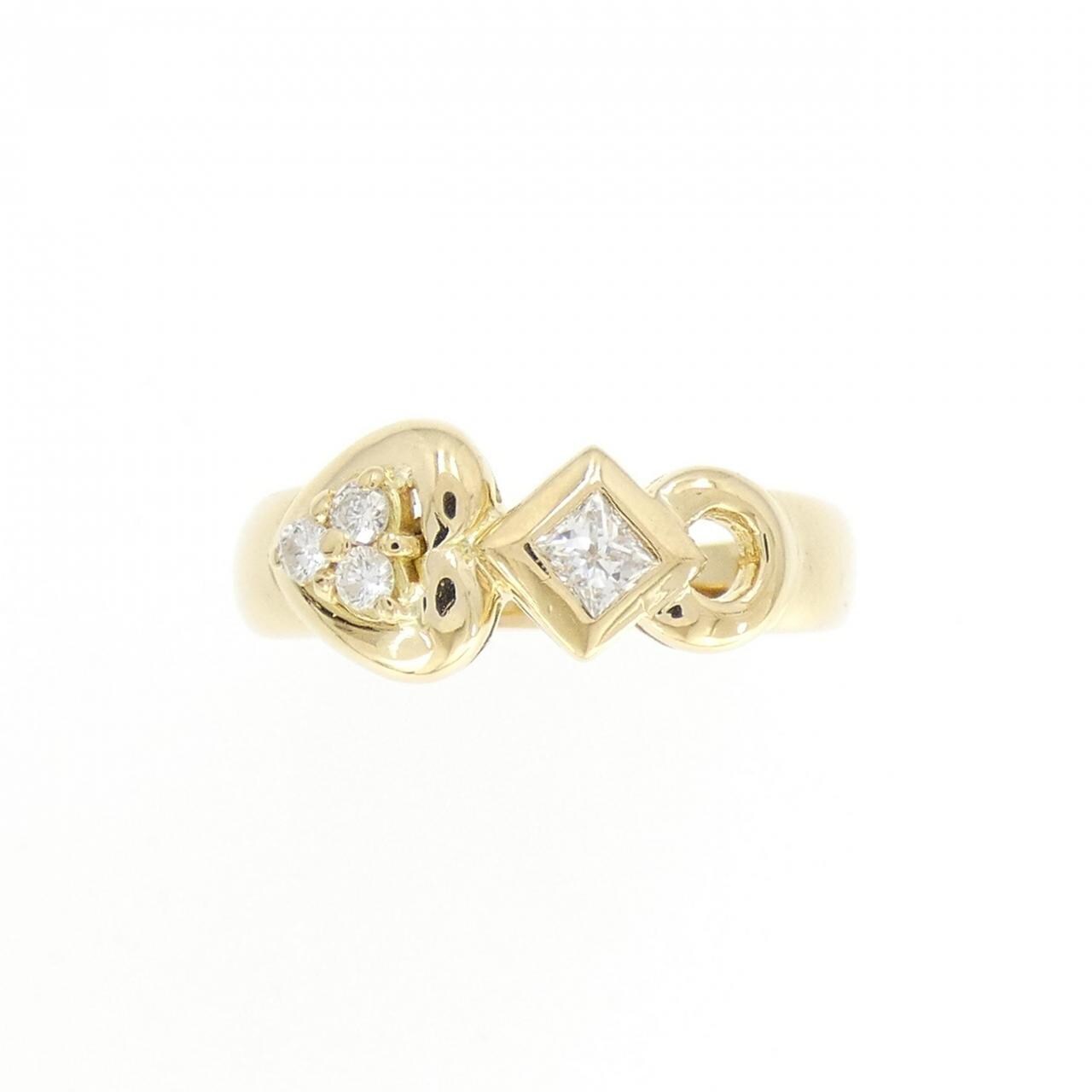 750YG ハート ダイヤモンド リング 0.12CT