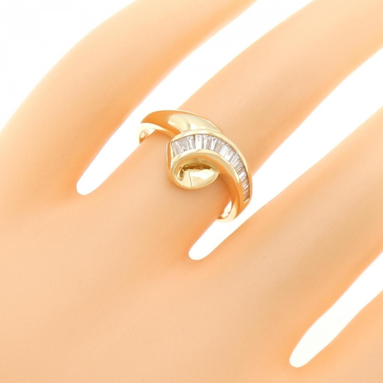K18YG ダイヤモンド リング 0.31CT