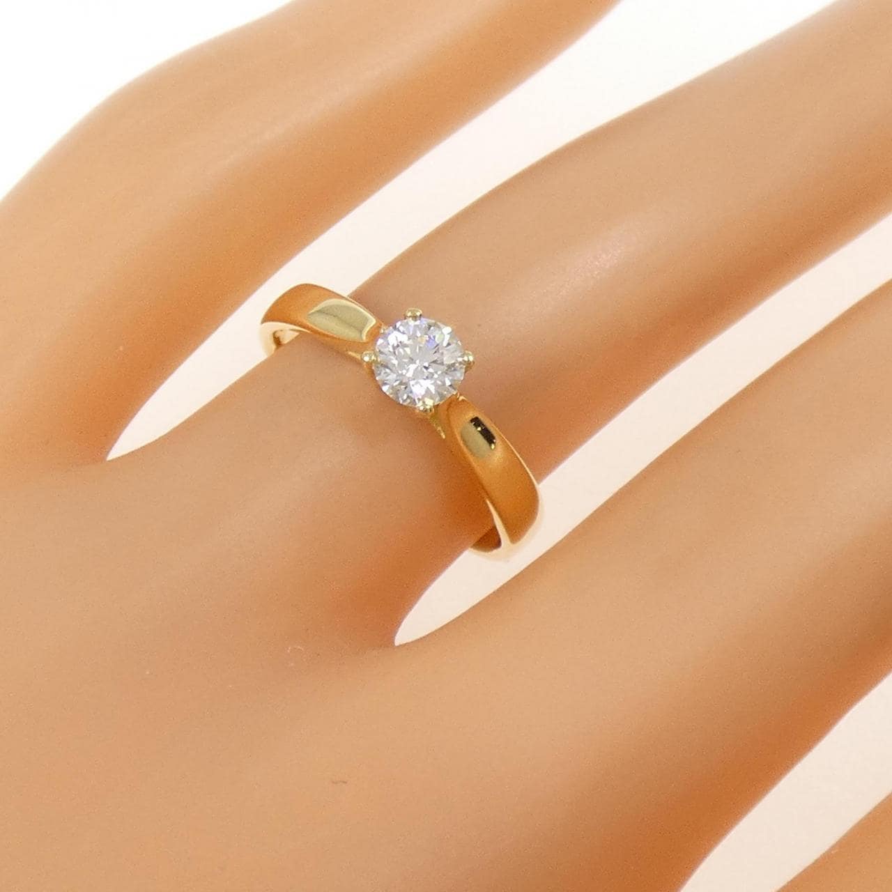 K18YG ダイヤモンド リング 0.302CT D VS1 VG