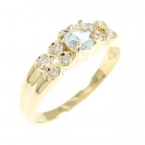 K18YG アクアマリン リング