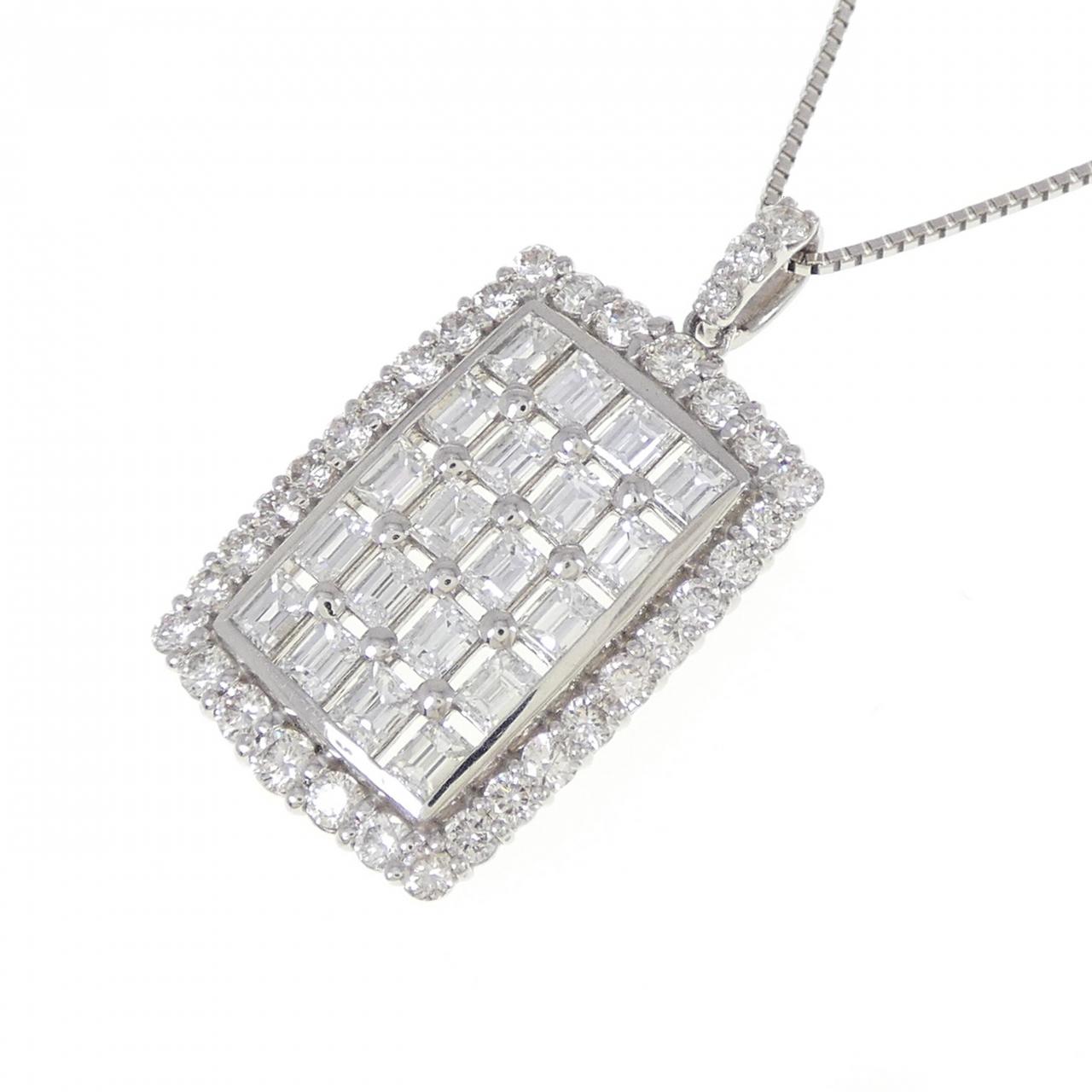 [新品] PT900/PT850钻石项链 2.00CT
