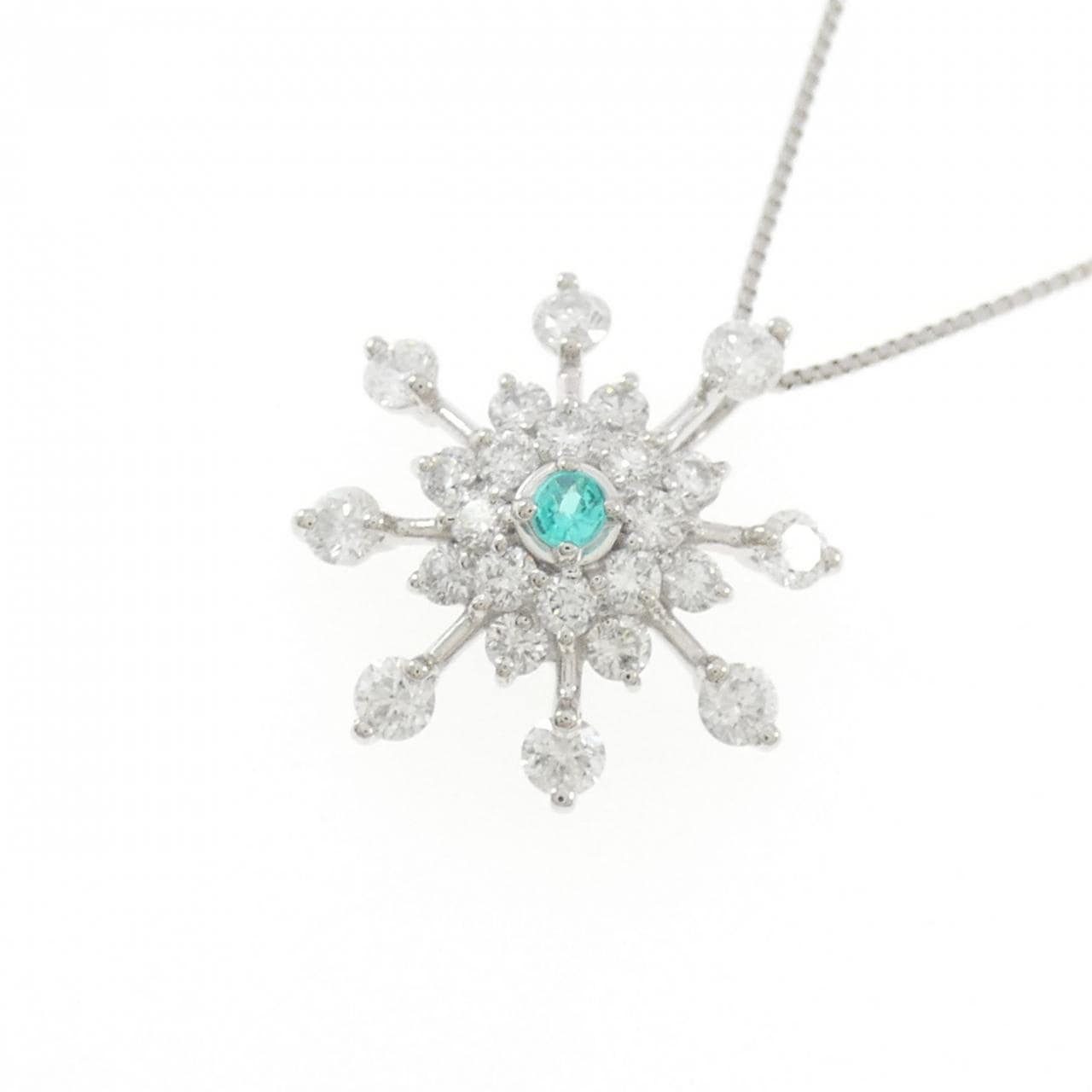 PT900/PT850 パライバトルマリン ネックレス 0.04CT