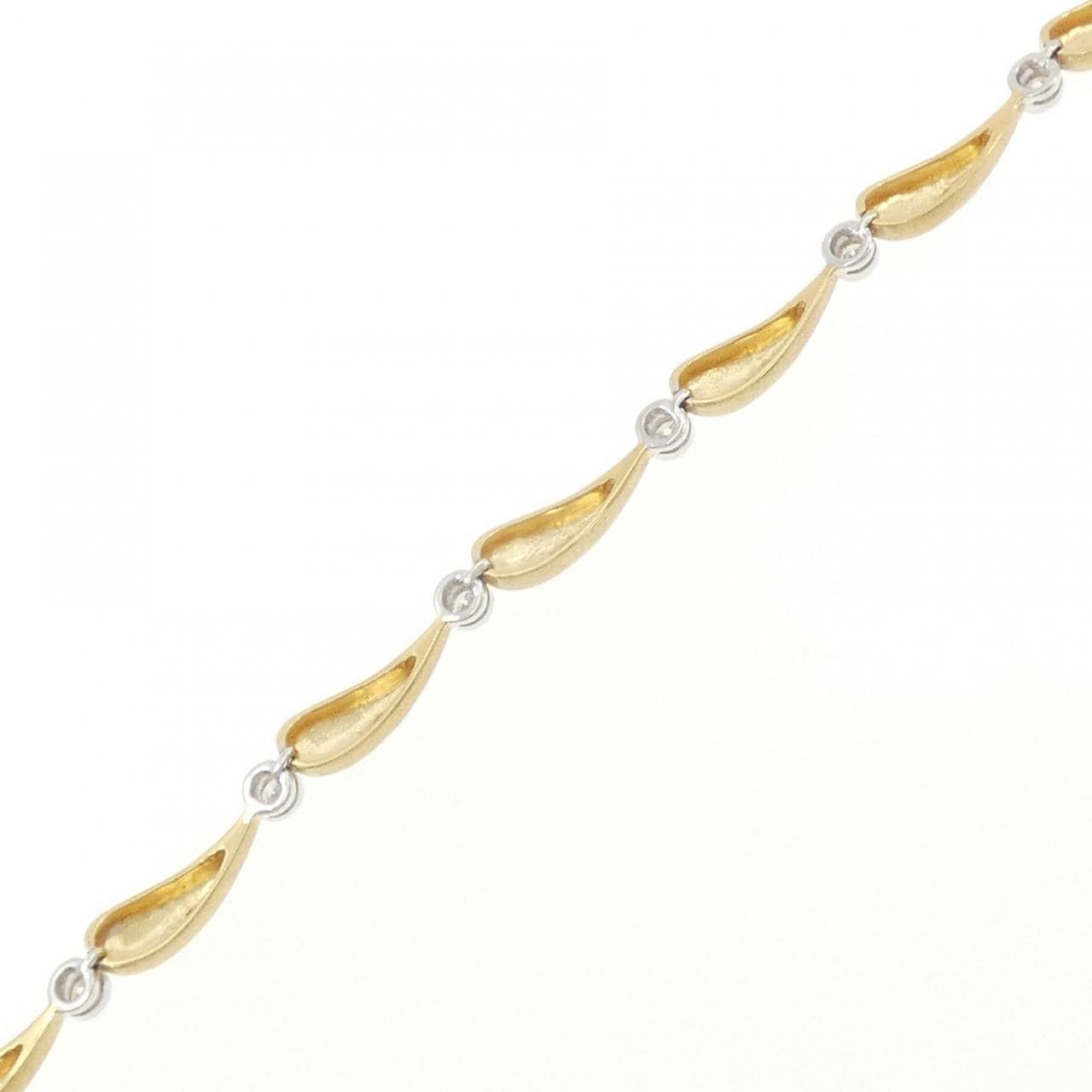 K18YG/K18WG ダイヤモンド ブレスレット 0.43CT
