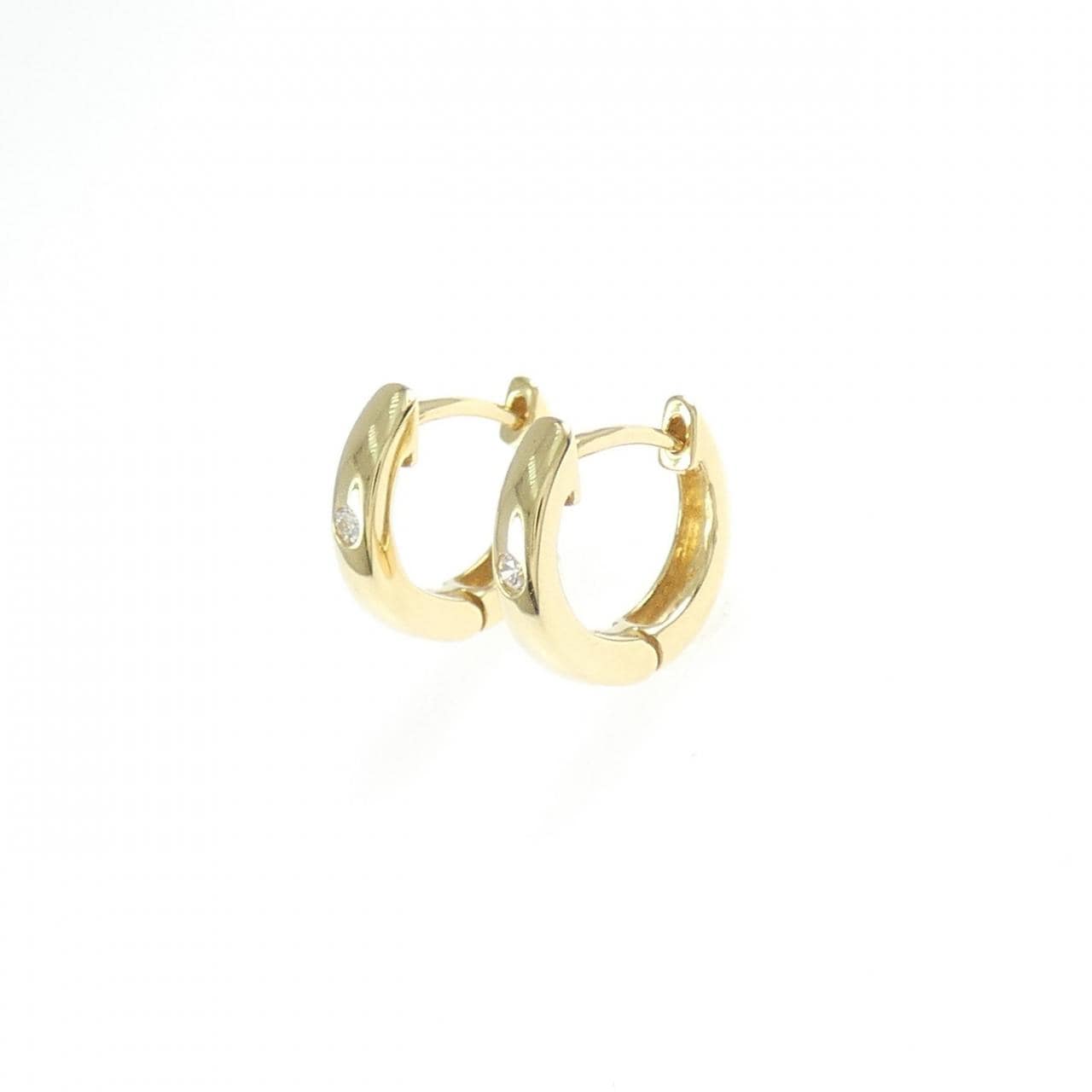 K18YG ダイヤモンド フープ ピアス 0.02CT