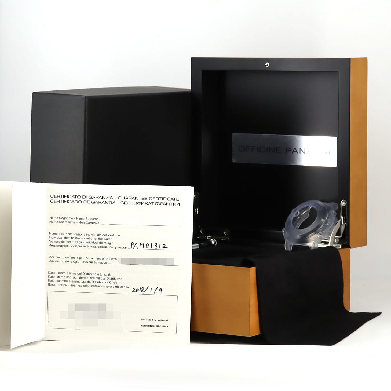 パネライ ルミノールマリーナ1950 3DAYSオートマティックアッチャイオ PAM01312 SS 自動巻