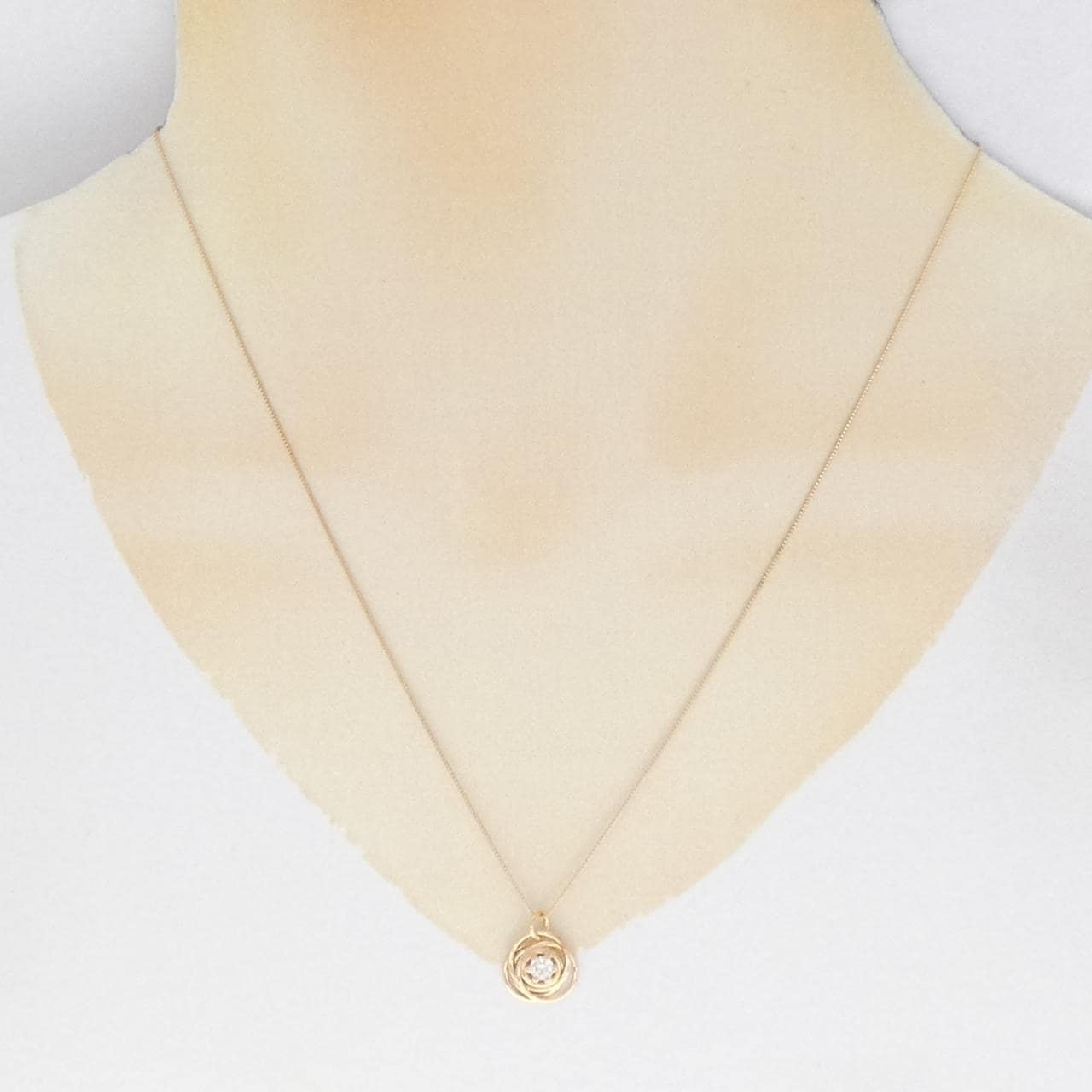 K18PG ダイヤモンド ネックレス 0.16CT